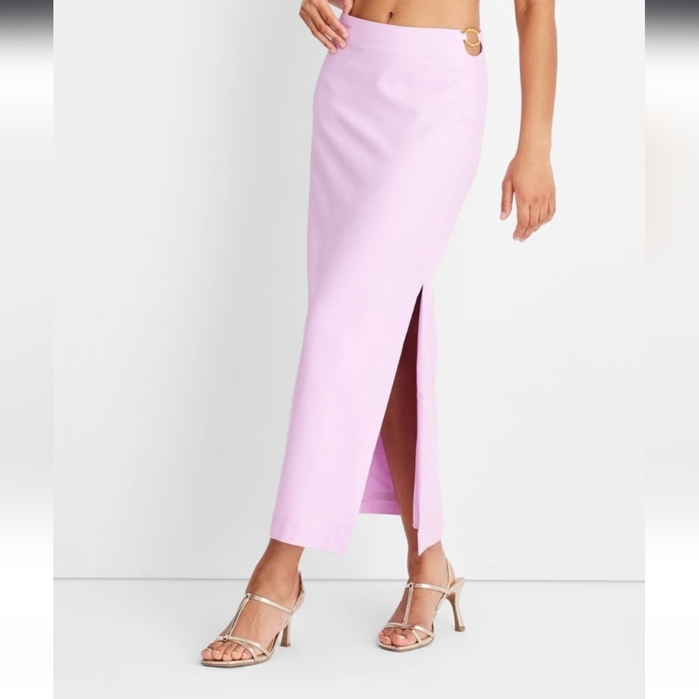 Women's Cutout O-Ring Maxi Skirt Future Collective with Jenee Naylor Lilac Purpl